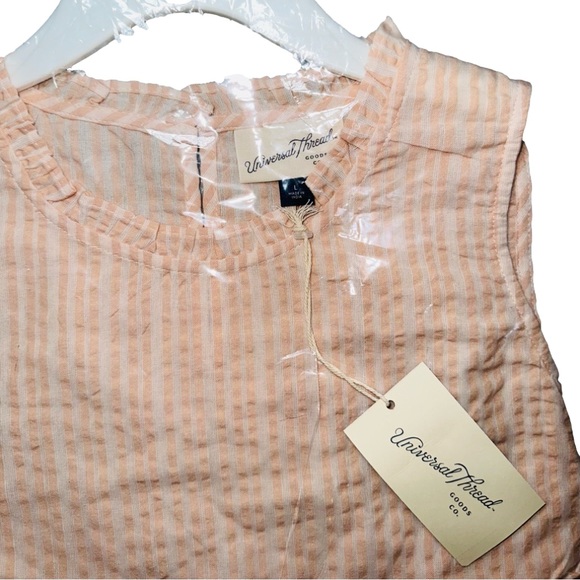 Universal Thread Striped Seersucker Peplum Cotton Tank - NWT - Picture 4 of 11